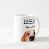 Mug Drôle Beagle Mug, Beagle Lover Cadeau (Devant droit)