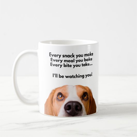 Mug Drôle Beagle Mug, Beagle Lover Cadeau (Gauche)