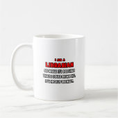 Mug Drôle Bibliothécaire .. Très improbable (Gauche)