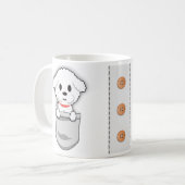 Mug Drôle Bichon Frisé Amoureux des chiens de concepti (Devant gauche)