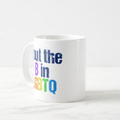 Mug Drôle Bisexuel LGBTQ Humour arc-en-ciel (Devant gauche)