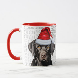 Mug Drôle Black Labrador Retriever Chien de Noël