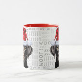 Mug Drôle Black Labrador Retriever Chien de Noël (Centre)