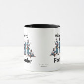 Mug DRÔLE Bleu/Blanc ''PÊCHEZ PLUS'' (Centre)