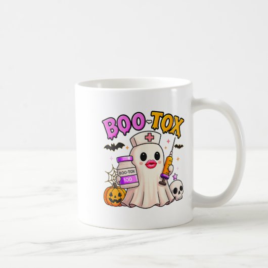 Mug Drôle Boo Tox Soins esthétiques Citrouille crâne F (Droite)