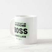 Mug Drôle Boss Awesome Semble Personnalisé (Devant gauche)