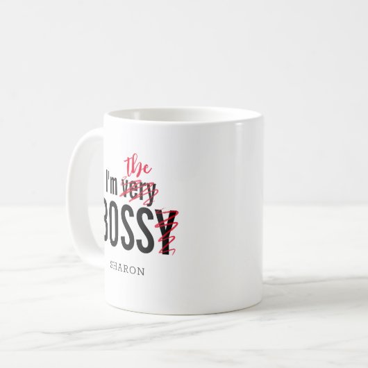 Mug Drôle Bossy Boss (Devant gauche)