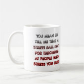 Mug drôle boule anti-stress ou mug de voyage (Gauche)