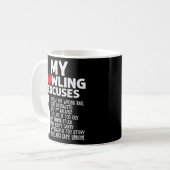 Mug Drôle Bowling Excuses Pour Bowler (Devant gauche)