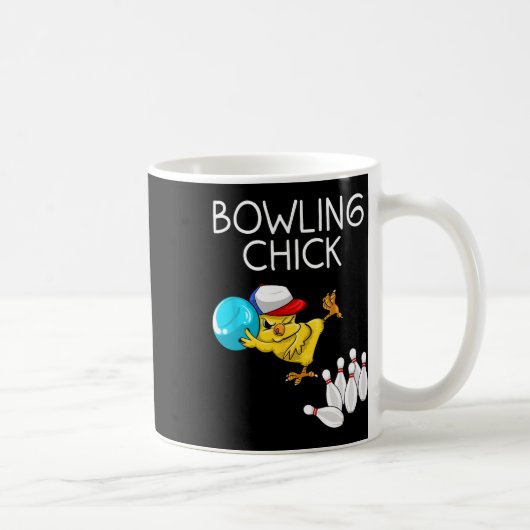 Mug Drôle Bowling Gift Femmes mignonne Bowling Chick S (Droite)