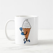 Mug Drôle Boxe Sports Ice Cream Cone Cartoon (Gauche)