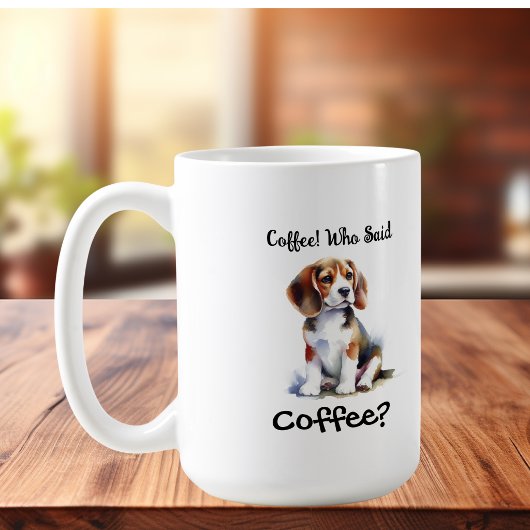 Mug Drôle BROWN 'Café' Beagle Personnaliser