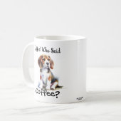 Mug Drôle BROWN 'Café' Beagle Personnaliser (Devant gauche)