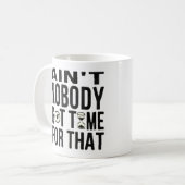 Mug Drôle Brown de bonbon n'est personne heure obtenue (Devant gauche)