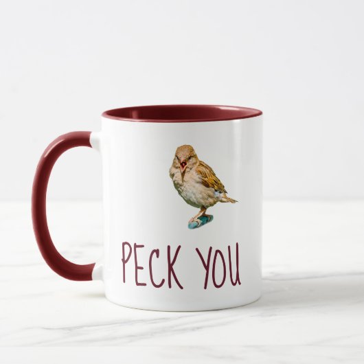 Mug Drôle Bruant - Peck You (Gauche)