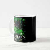 Mug Drôle Buffalo Plaid Camion Vert Bunny St. Patrick' (Devant gauche)
