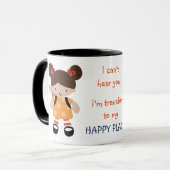 Mug Drôle Bureau Happy Place sac à dos (Devant gauche)