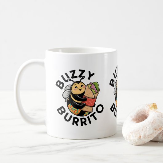Mug Drôle Buzzy Burrito Abeille (Avec donut)