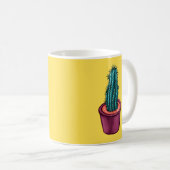 Mug Drôle Cactus En Pot Étrange Trippy Psychedélique (Devant droit)