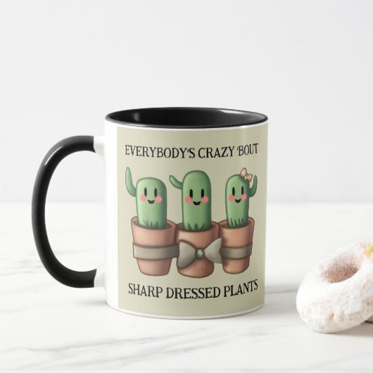 Mug Drôle Cactus Tout le monde est fou 'Bout Sharp ... (Avec donut)