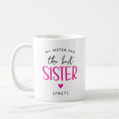 Mug Drôle cadeau 'Best Sister' (Gauche)