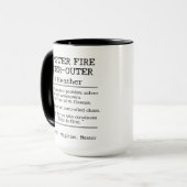 Mug Drôle cadeau Boss Personnalisé, Pompier À Benne À (Devant gauche)