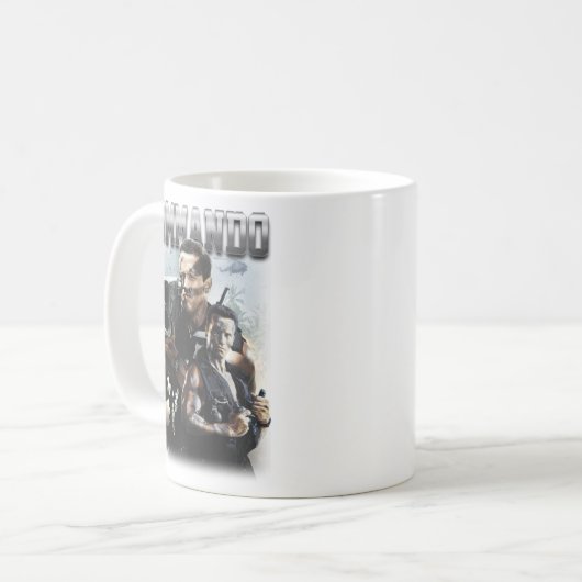 Mug Drôle cadeau Commando Bootleg Tee Arnold Schwarzen (Devant gauche)