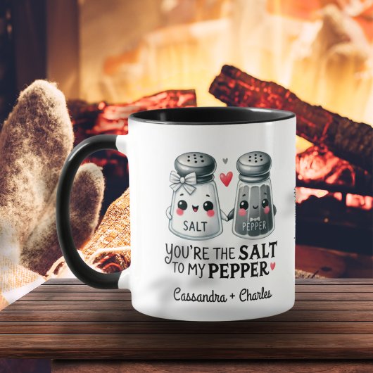 Mug Drôle cadeau Couples "Salt to My Pepper" Customisé