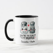 Mug Drôle cadeau Couples "Salt to My Pepper" Customisé (Gauche)
