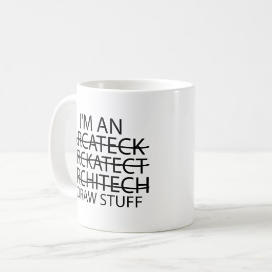 Mug Drôle cadeau d'architecture pour hommes et femmes (Devant gauche)