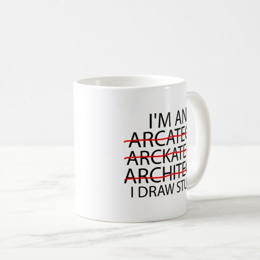 Mug Drôle cadeau d'architecture pour hommes et femmes (Devant droit)