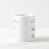 Mug Drôle cadeau de buveur de café ne pas communiquer (Centre)