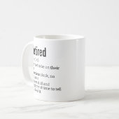 Mug Drôle cadeau de définition à la retraite pour le s (Devant gauche)