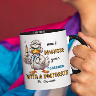 Mug Drôle cadeau de doctorat personnalisé pour les dip