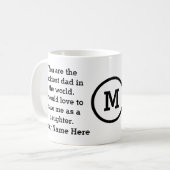 Mug Drôle cadeau de fête des pères de la fille (Devant gauche)