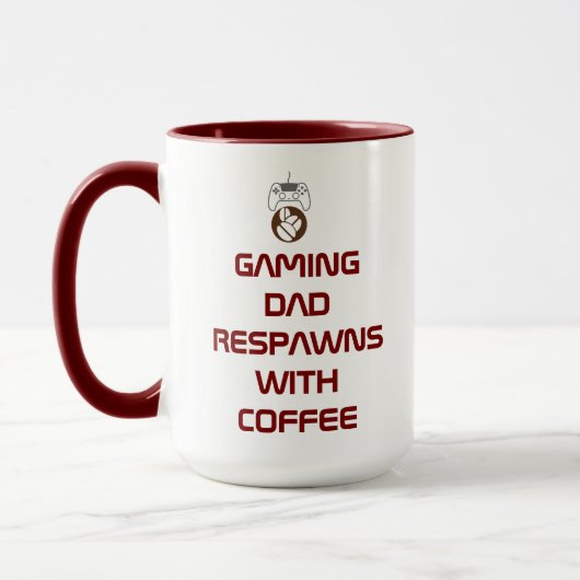 Mug Drôle cadeau de Fête des pères pour Gamer Dads (Gauche)