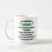 Mug Drôle cadeau de Gardener (Gauche)