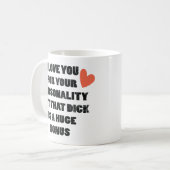 Mug Drôle cadeau de la Saint Valentin pour un ami (Devant gauche)