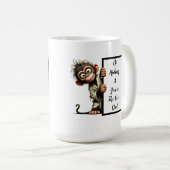Mug Drôle cadeau de papa avec le singe amusant et déca (Devant droit)