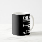 Mug Drôle cadeau de pilote d'hélicoptère pour hommes f (Devant droit)