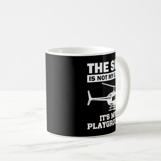 Mug Drôle cadeau de pilote d'hélicoptère pour hommes f (Devant droit)
