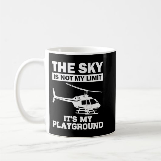Mug Drôle cadeau de pilote d'hélicoptère pour hommes f (Gauche)