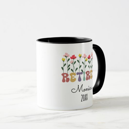 Mug Drôle cadeau de retraite une femme sage dit un jou (Devant droit)