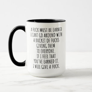Mug Drôle cadeau de sac inapproprié Un F*ck doit être