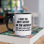 Mug Drôle cadeau de soeur, cadeau d'anniversaire, cade<br><div class="desc">Meilleure Soeur,  Soeur Awesome,  cadeau de soeur,  drôle de mug soeur Soeur Cadeau de frère ou soeur</div>