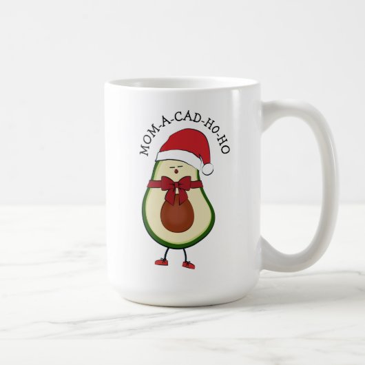 Mug Drôle cadeau de vacances Santa Hat Avocado (Droite)
