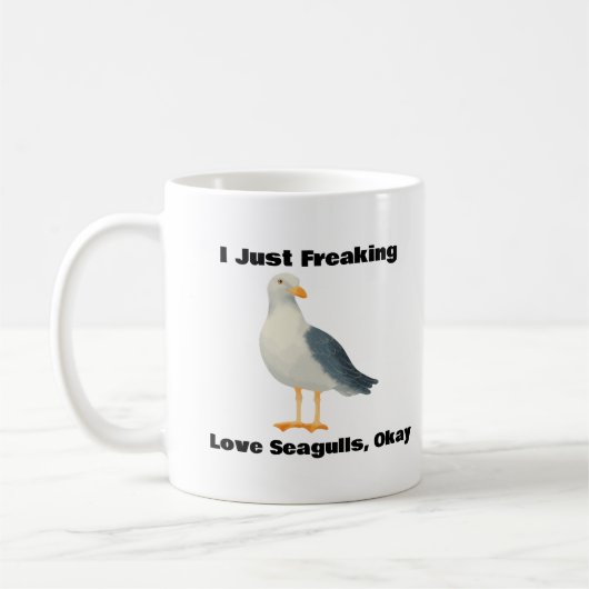 Mug Drôle cadeau Oiseau Amoureux, Mignonne Moug de Mou (Gauche)