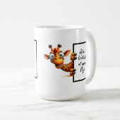 Mug Drôle cadeau papa avec une girafe drôle et décalée (Devant droit)