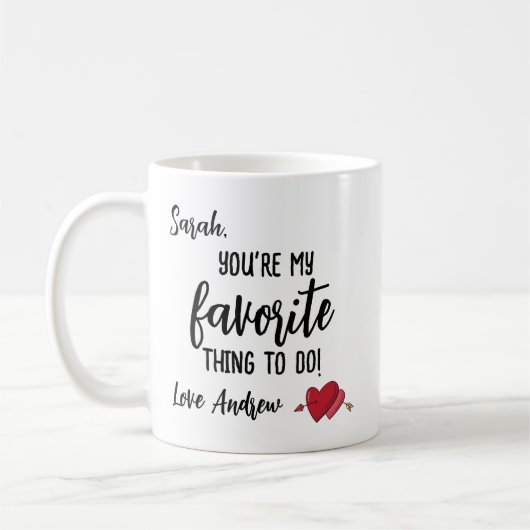 Mug Drôle cadeau personnalisé de Saint Valentin (Gauche)