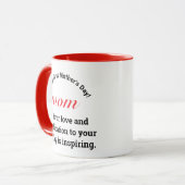 Mug Drôle cadeau pour Maman Typographie 1ère Fête des  (Devant gauche)